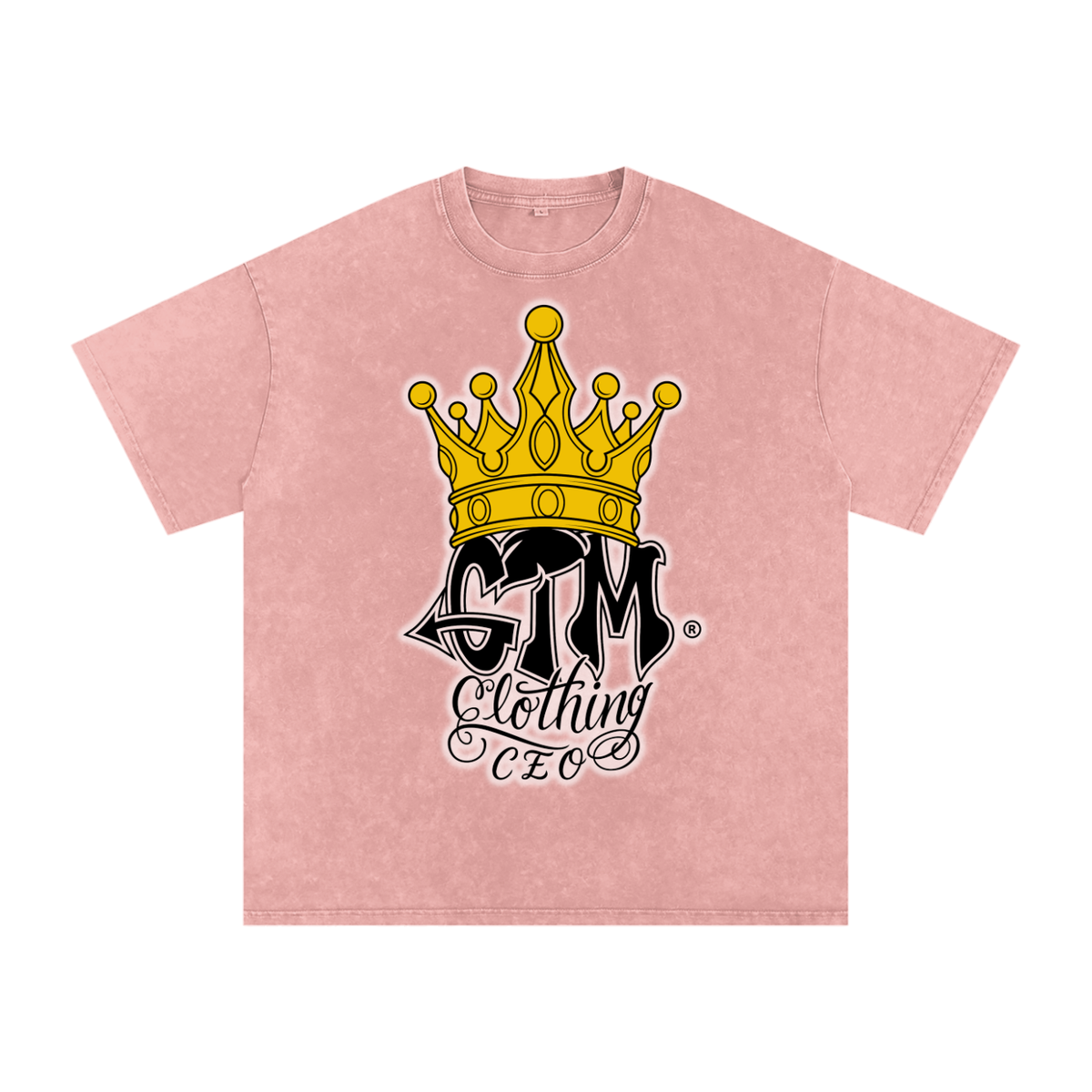 GTM® Crown Snow Washed Oversized Cotton T-Shirt | Unisex