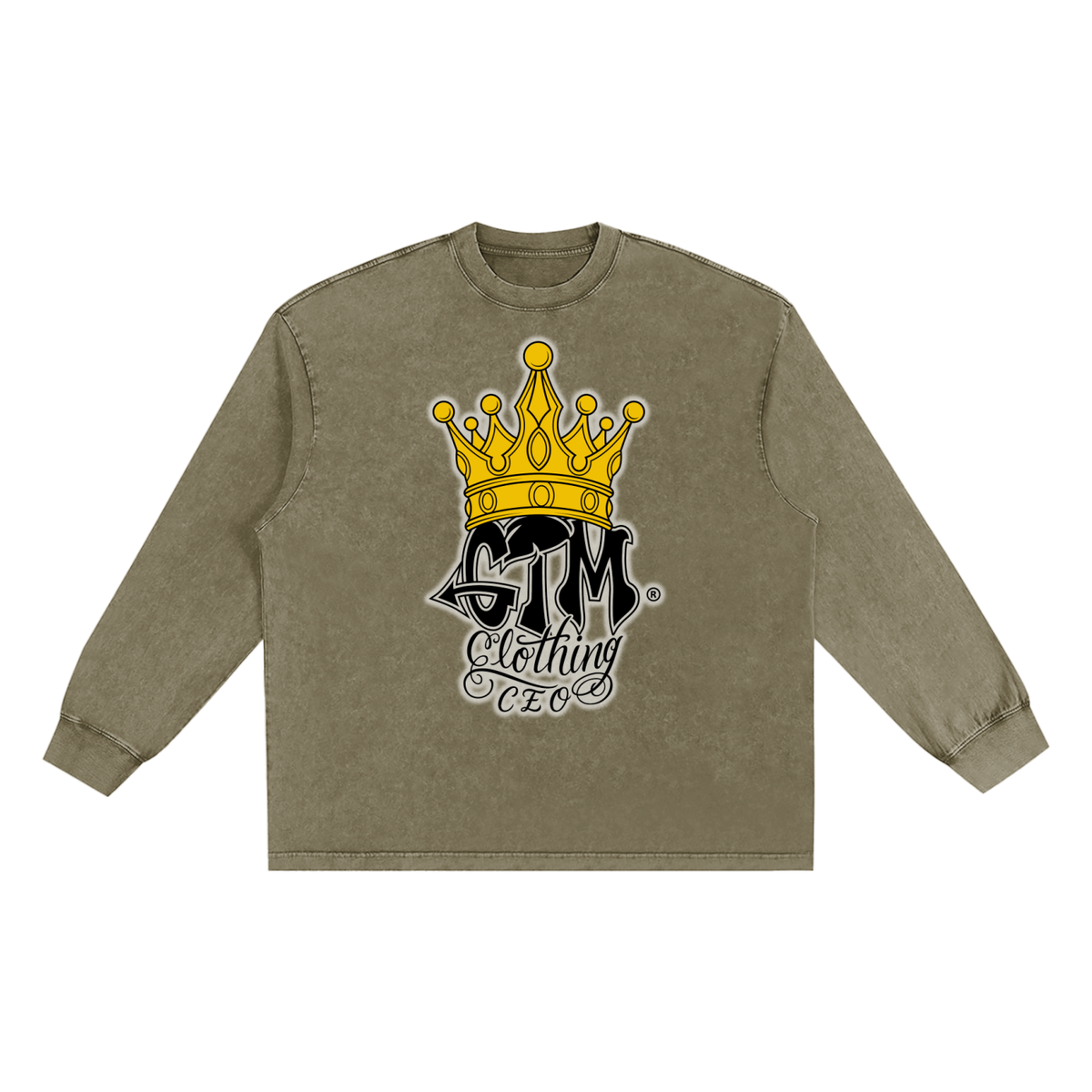 GTM® Crown Snow Washed Frayed Edge T-Shirt | Unisex