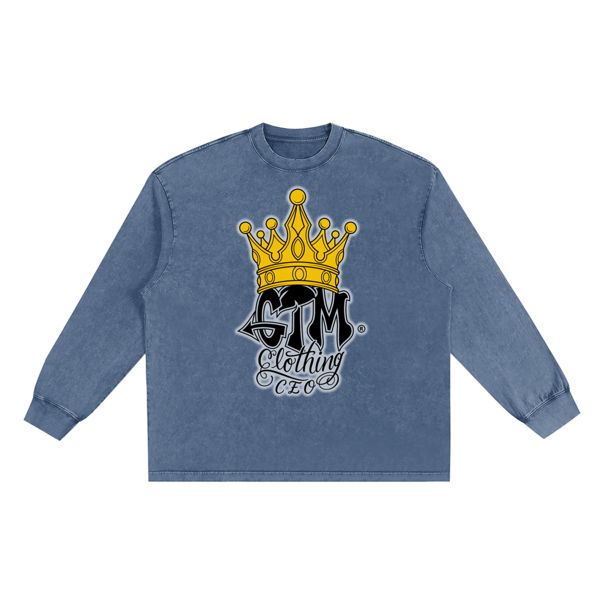 GTM® Crown Snow Washed Frayed Edge T-Shirt | Unisex