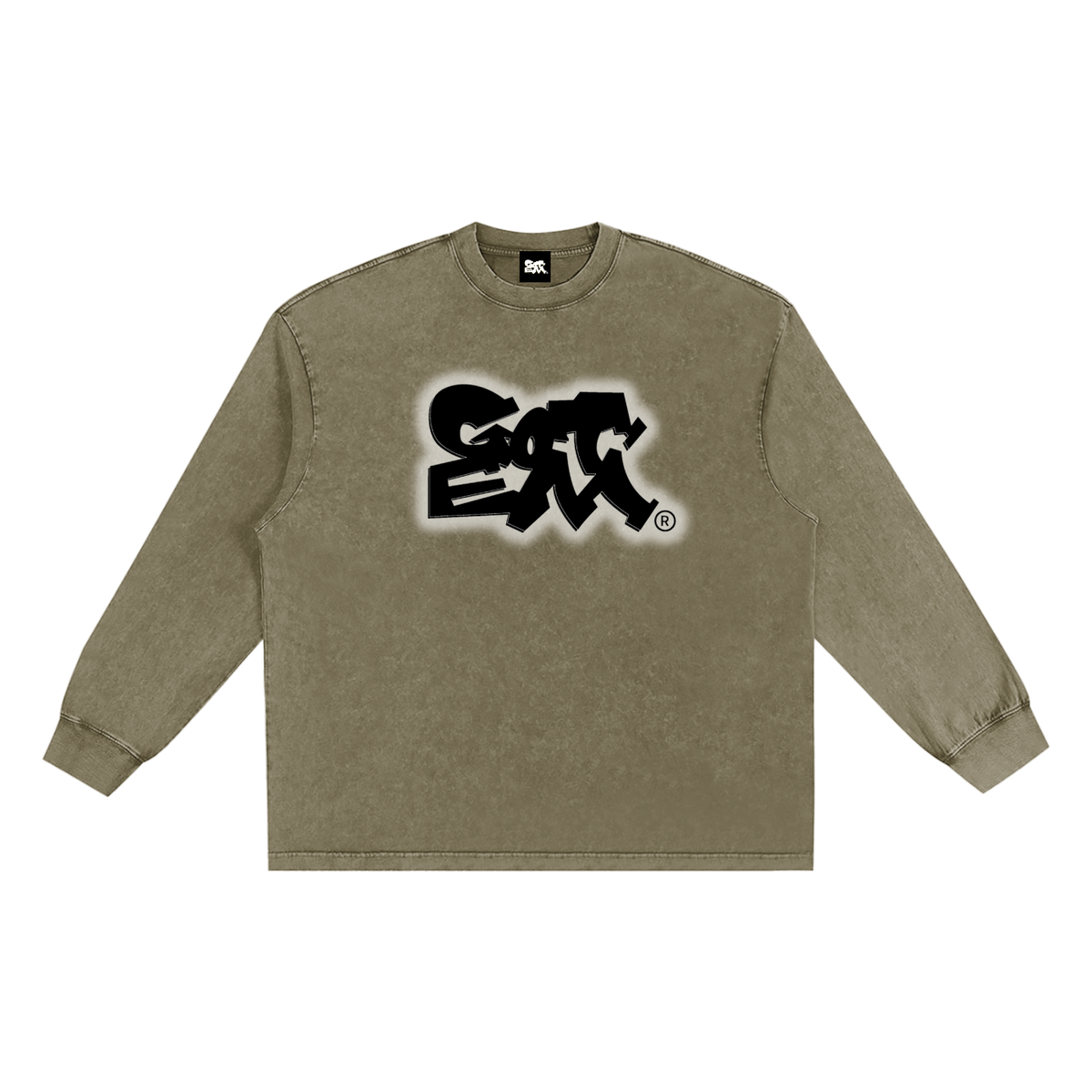 GOT ʻEM® Original (Glow) Snow Washed Frayed Edge Long Sleeve T-Shirt | Unisex