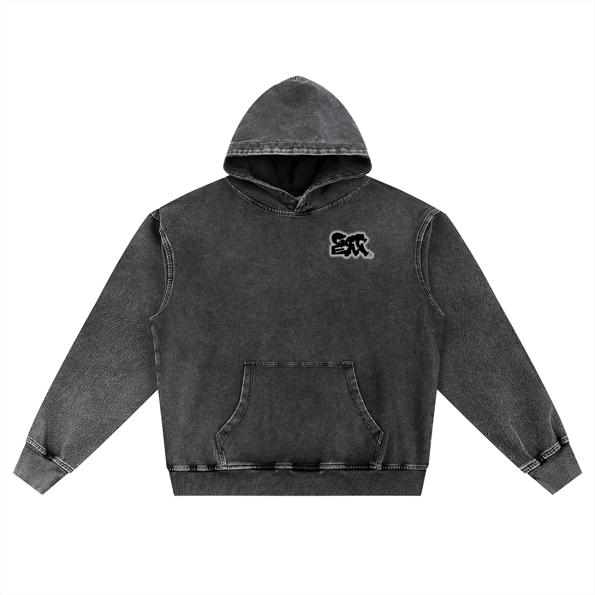 GOT ʻEM® Original with Tagline (Glow) Snow Wash Oversized Hoodie | Unisex