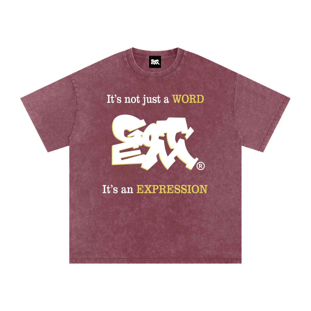 GOT ʻEM® Original with Tagline Snow Washed Oversized Cotton T-Shirt | Unisex