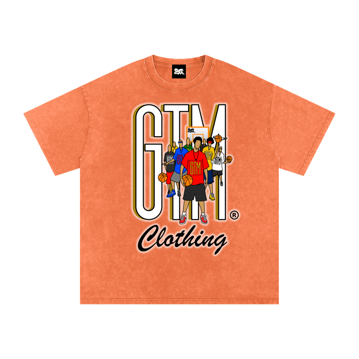 GTM® Shadow Hoopers Snow Washed Oversized Cotton T-Shirt | Unisex