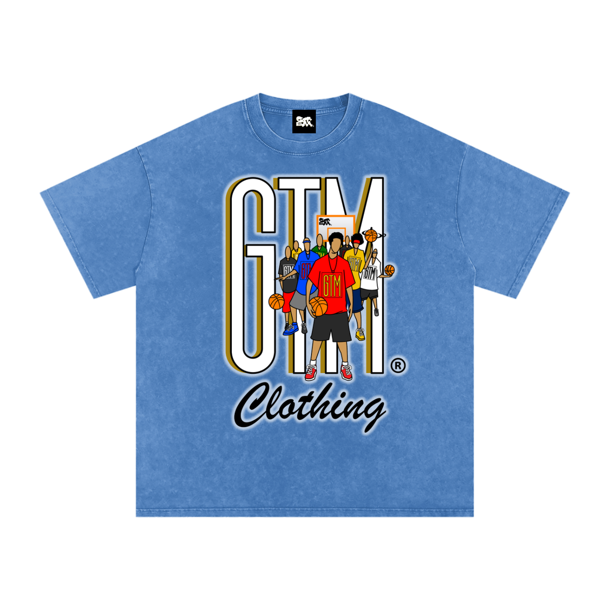 GTM® Shadow Hoopers Snow Washed Oversized Cotton T-Shirt | Unisex