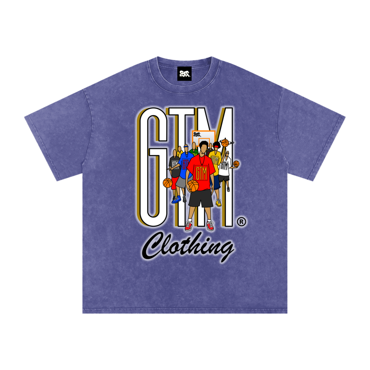 GTM® Shadow Hoopers Snow Washed Oversized Cotton T-Shirt | Unisex