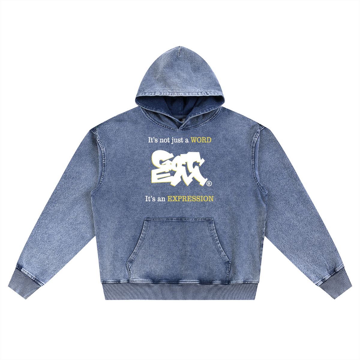GOT ʻEM® Original with Tagline Snow Wash Oversized Hoodie | Unisex
