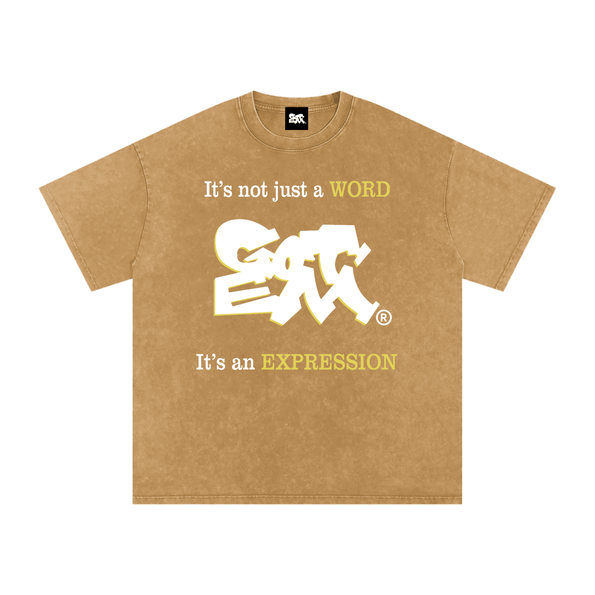 GOT ʻEM® Original with Tagline Snow Washed Oversized Cotton T-Shirt | Unisex