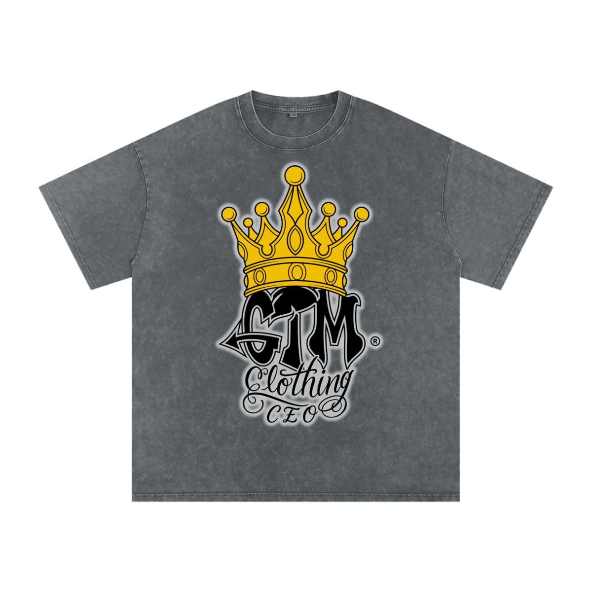 GTM® Crown Snow Washed Oversized Cotton T-Shirt | Unisex