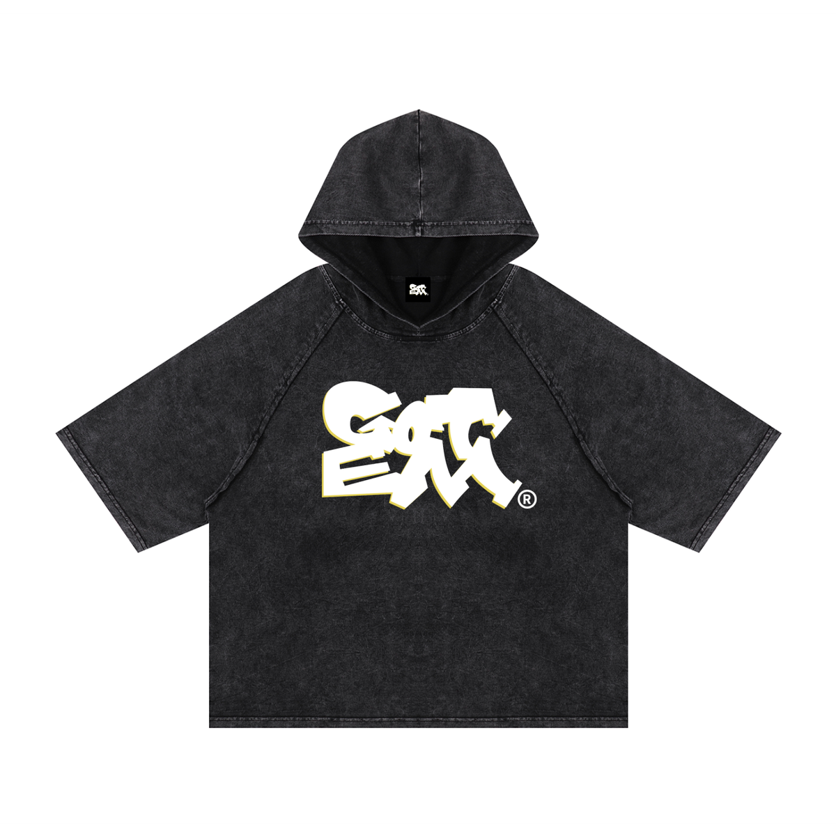 GOT ʻEM® Original Snow Washed Hooded Boxy T-Shirt | Unisex