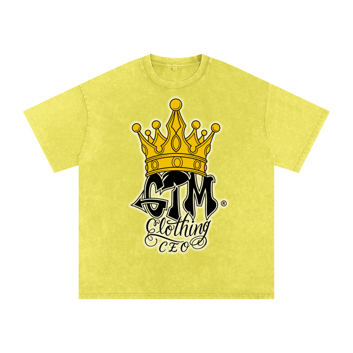 GTM® Crown Snow Washed Oversized Cotton T-Shirt | Unisex