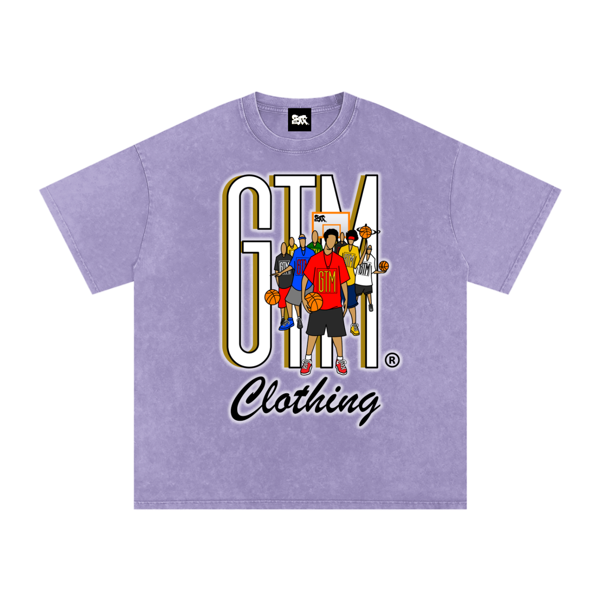 GTM® Shadow Hoopers Snow Washed Oversized Cotton T-Shirt | Unisex