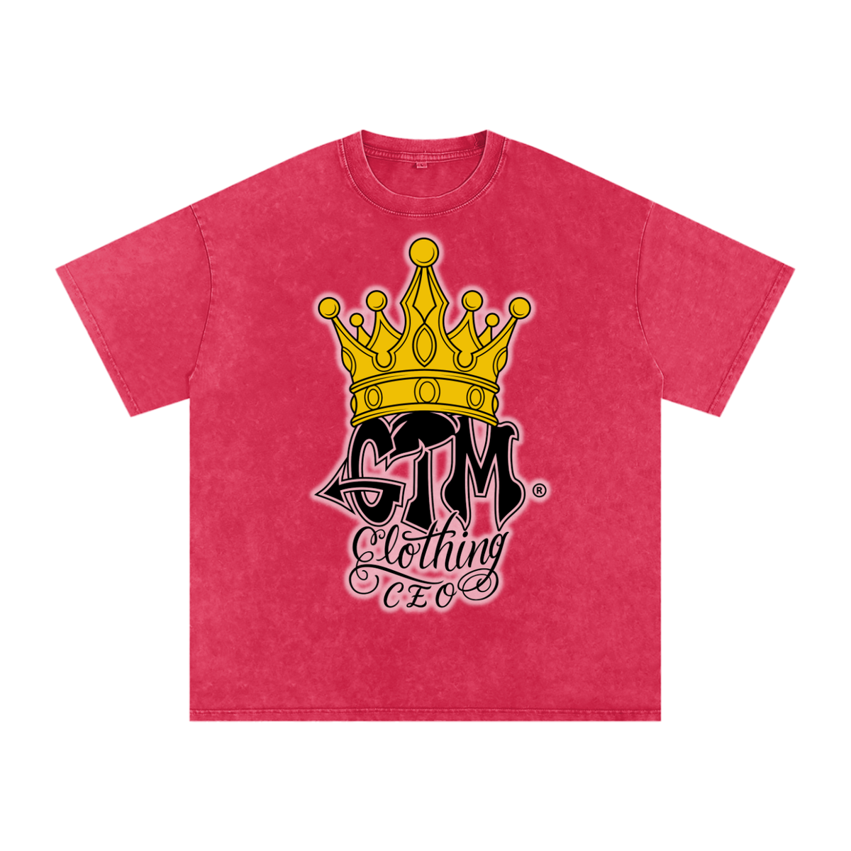 GTM® Crown Snow Washed Oversized Cotton T-Shirt | Unisex