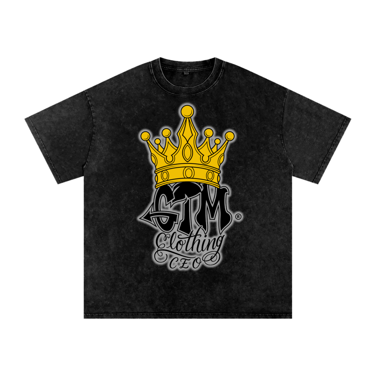 GTM® Crown Snow Washed Oversized Cotton T-Shirt | Unisex