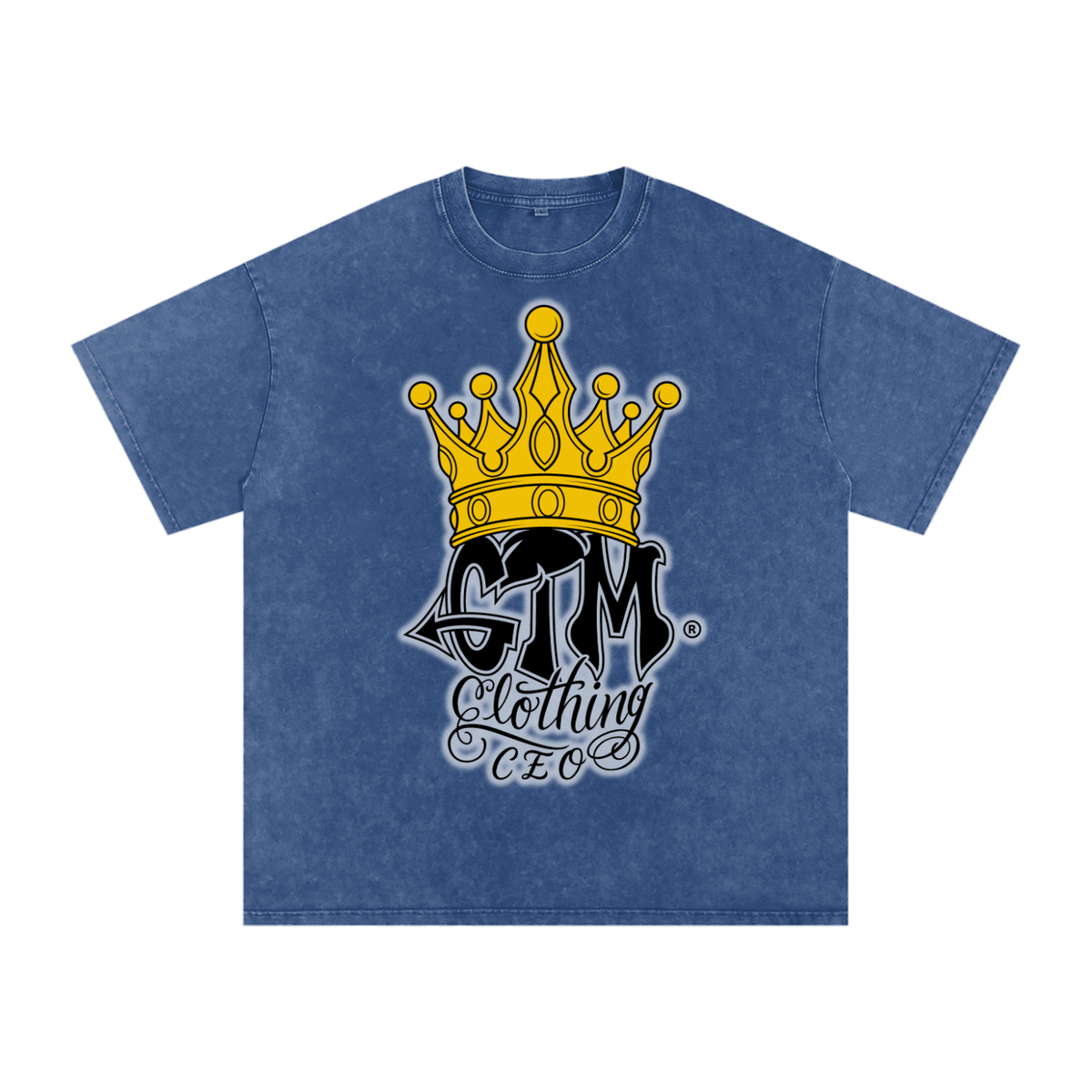GTM® Crown Snow Washed Oversized Cotton T-Shirt | Unisex