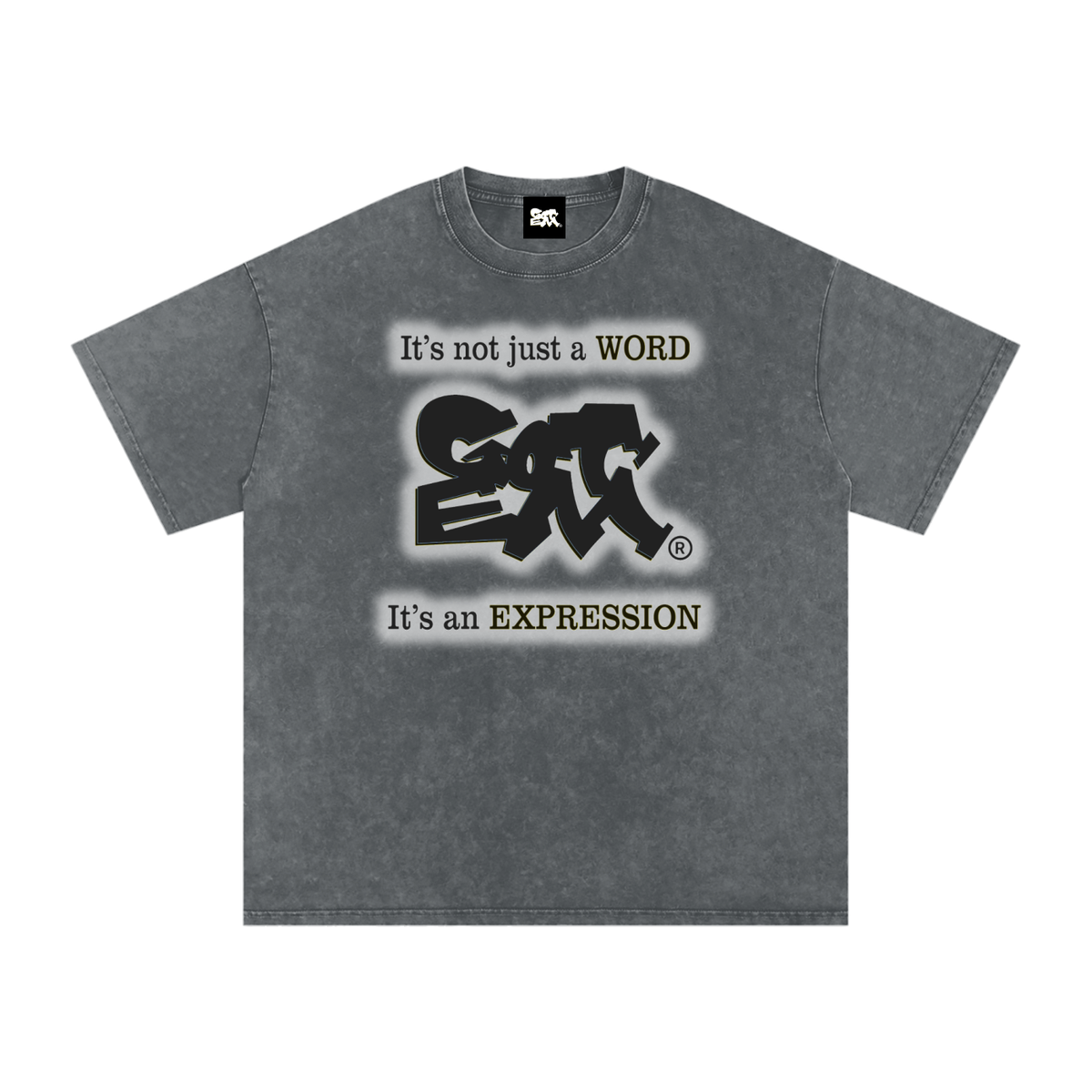 GOT ʻEM® Original with Tagline (Glow) Snow Washed Oversized Cotton T-Shirt | Unisex