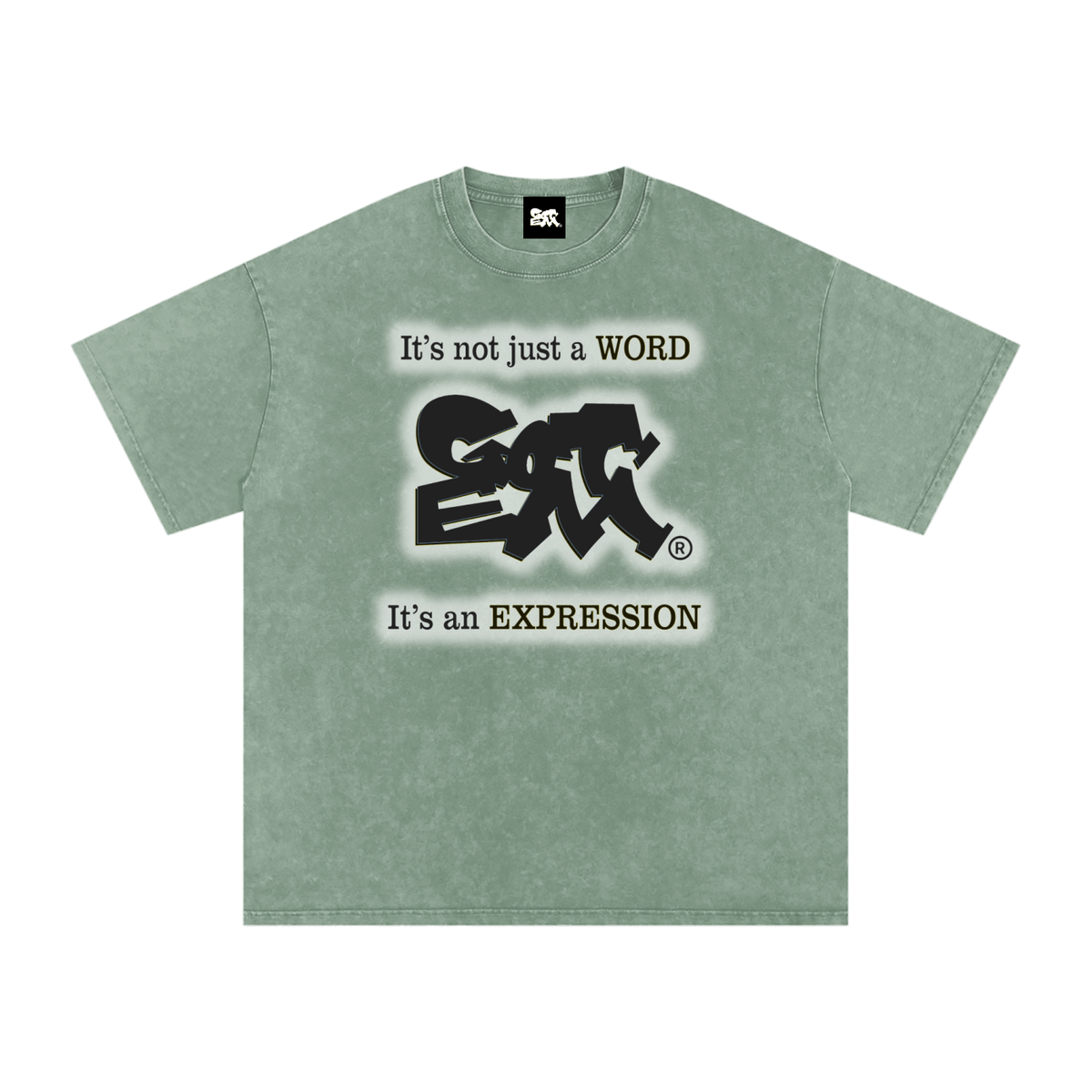 GOT ʻEM® Original with Tagline (Glow) Snow Washed Oversized Cotton T-Shirt | Unisex