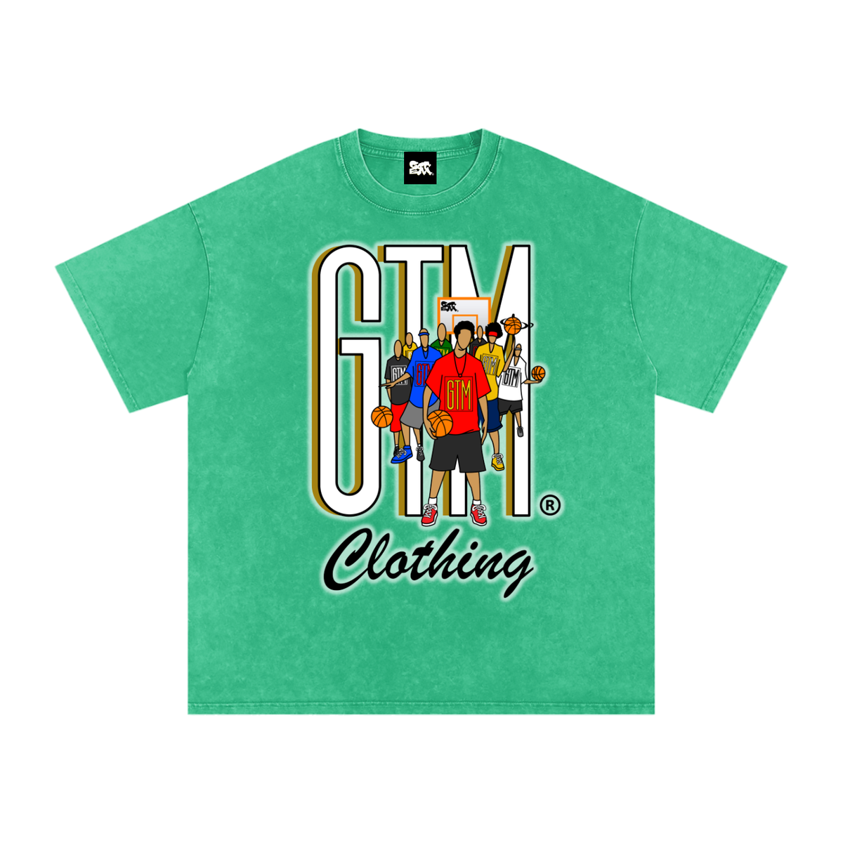 GTM® Shadow Hoopers Snow Washed Oversized Cotton T-Shirt | Unisex