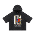 GTM® Shadow Hoopers Snow Washed Hooded Boxy T-Shirt | Unisex