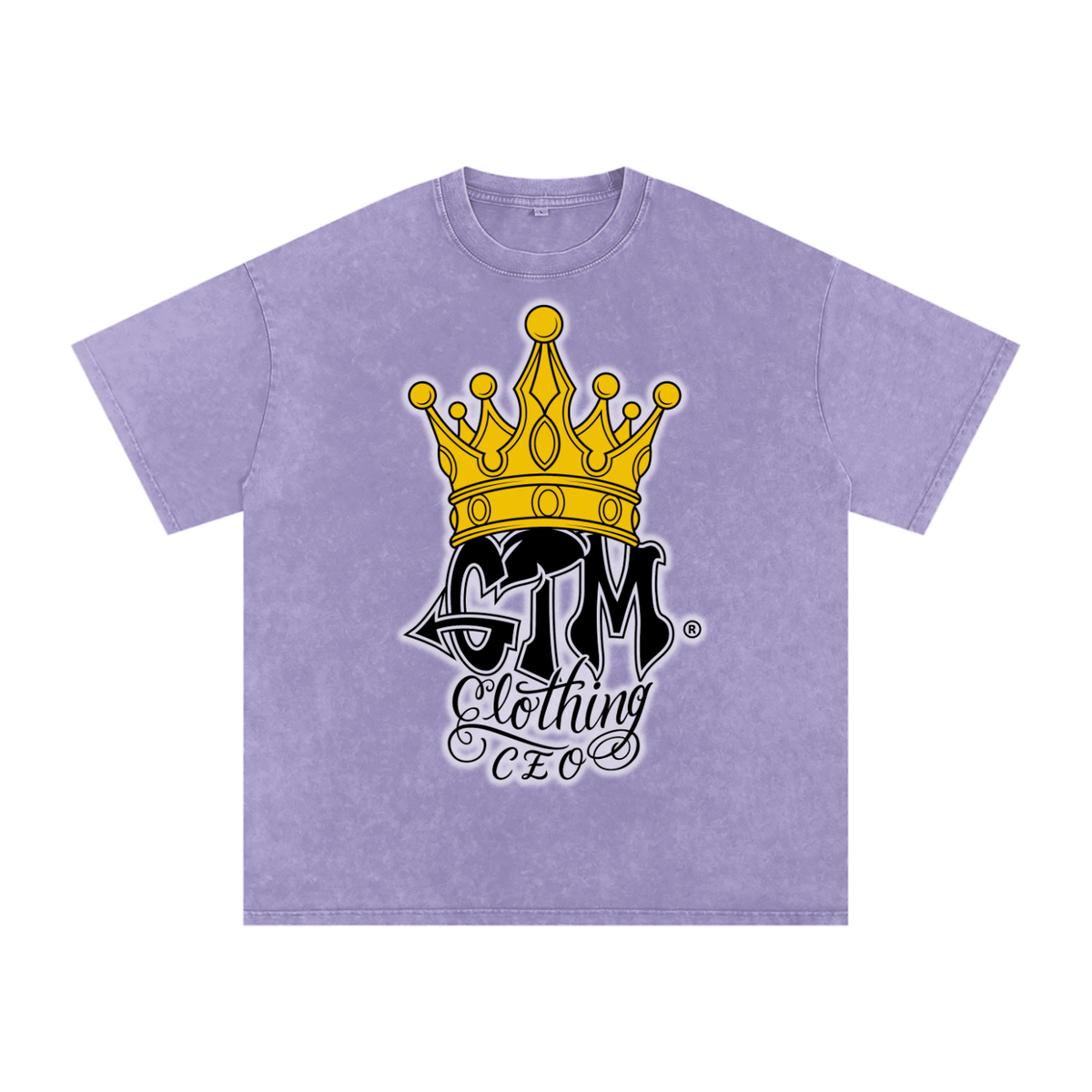 GTM® Crown Snow Washed Oversized Cotton T-Shirt | Unisex