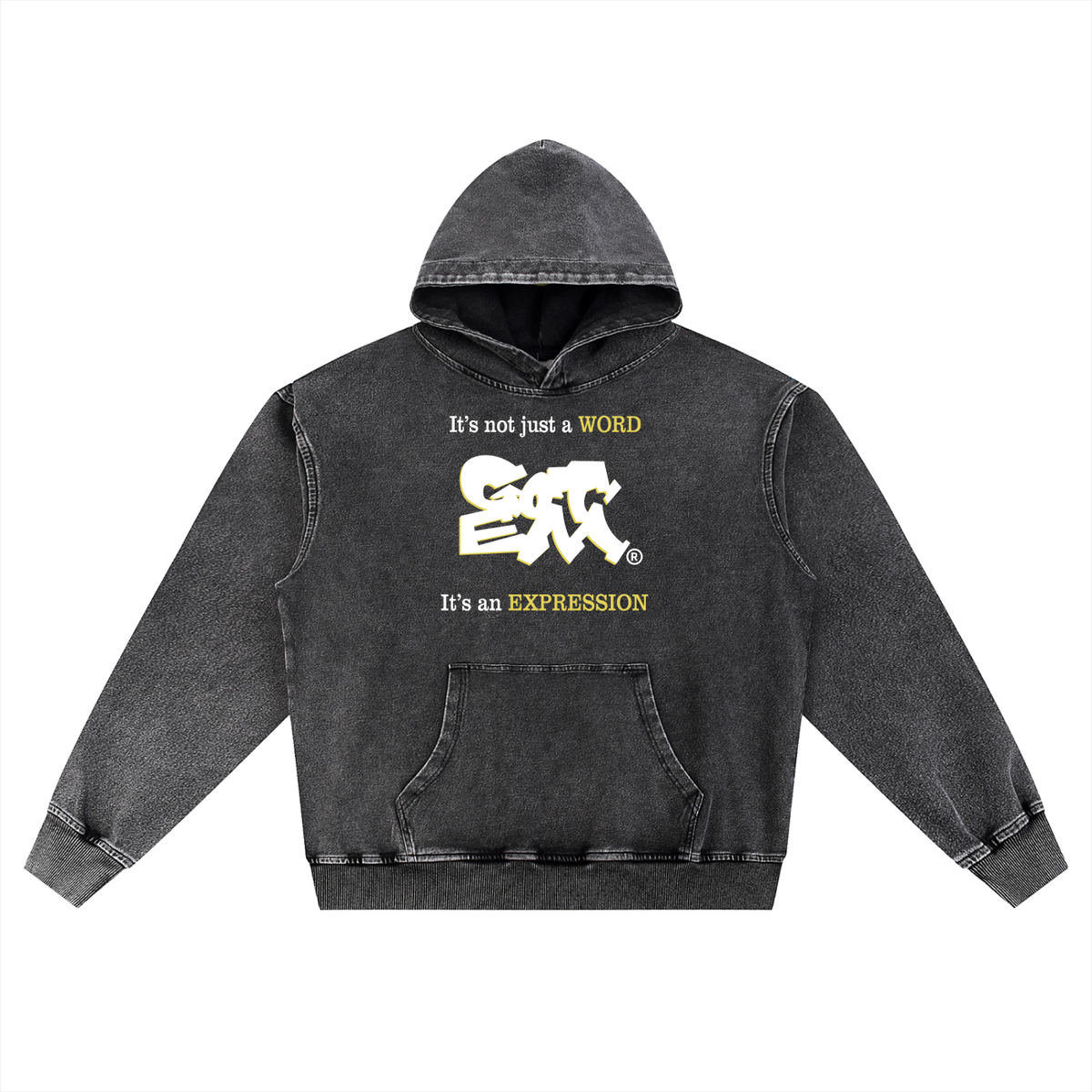 GOT ʻEM® Original with Tagline Snow Wash Oversized Hoodie | Unisex