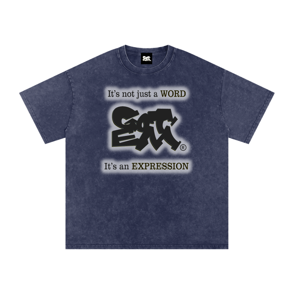 GOT ʻEM® Original with Tagline (Glow) Snow Washed Oversized Cotton T-Shirt | Unisex