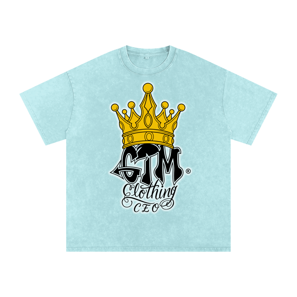 GTM® Crown Snow Washed Oversized Cotton T-Shirt | Unisex