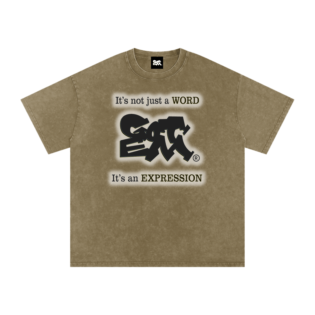 GOT ʻEM® Original with Tagline (Glow) Snow Washed Oversized Cotton T-Shirt | Unisex